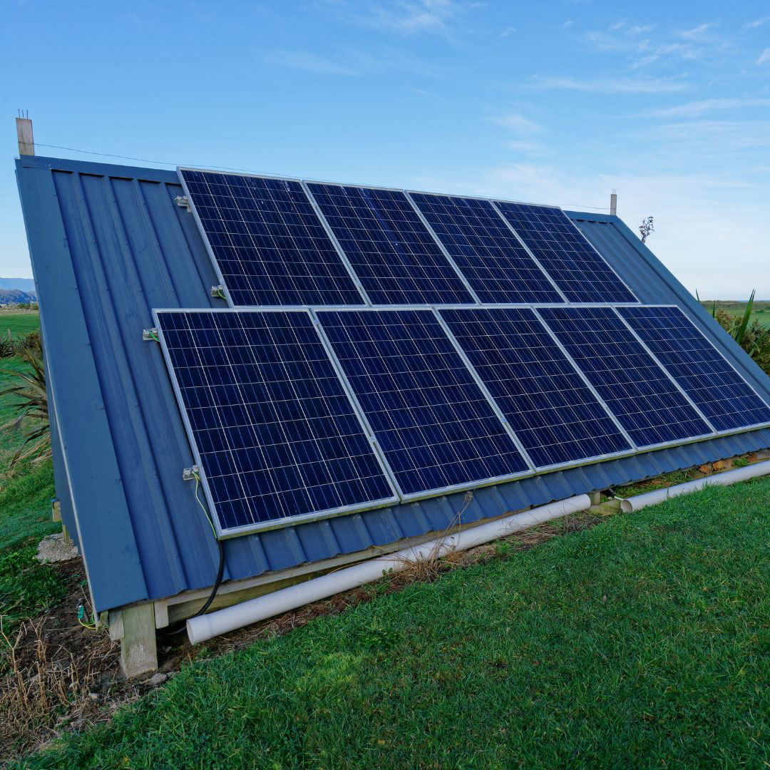 A solar panels on a roof